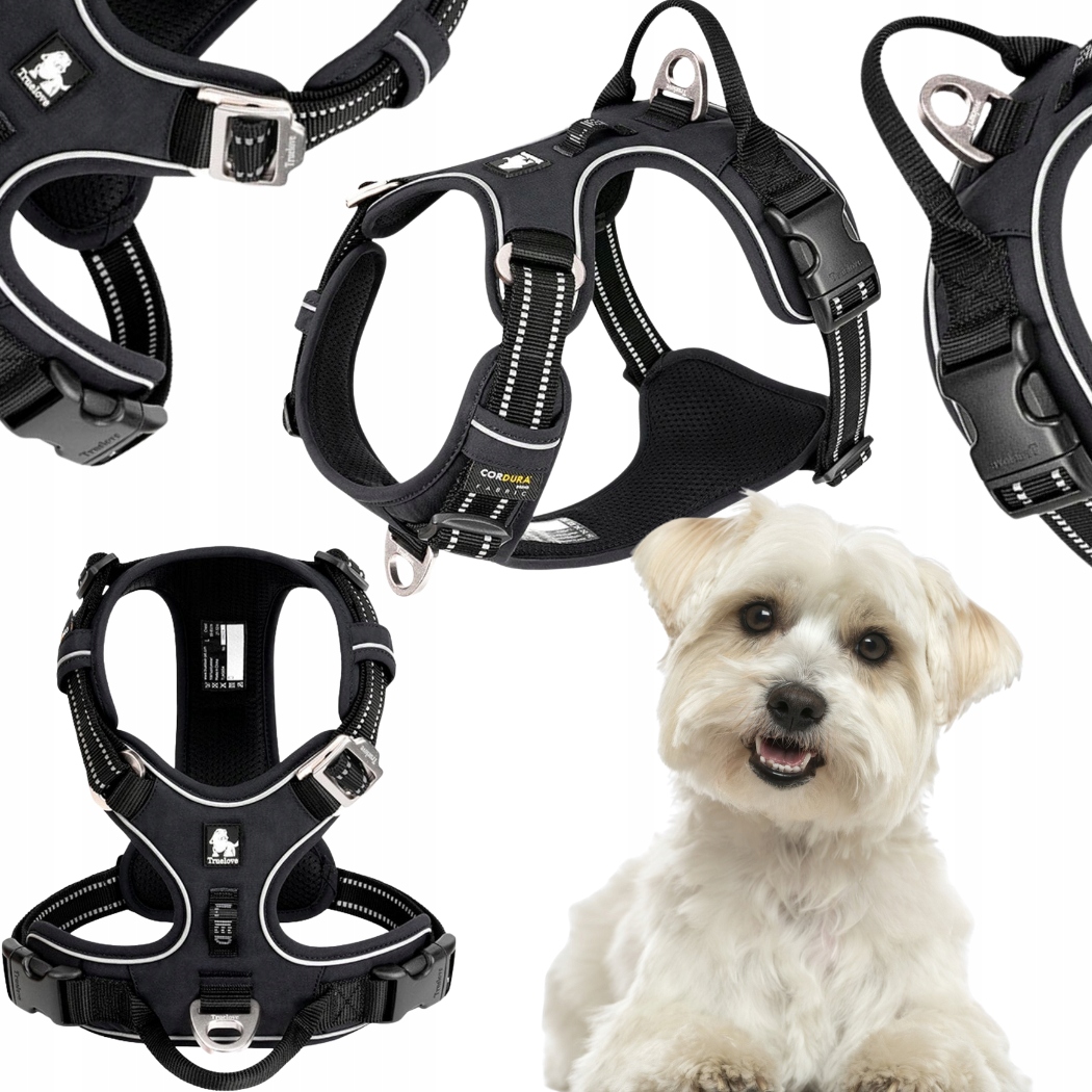 Levně Obojky Pro Psa Easy Walk Truelove Front Line Premium Cordura Černé Xs