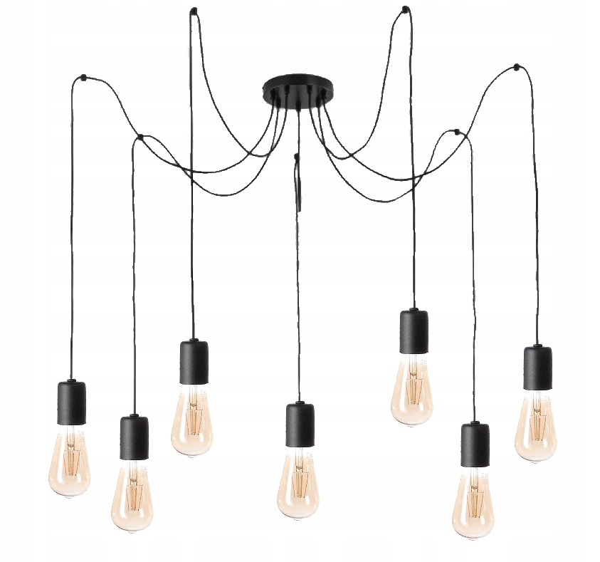 Moderní lampa Spider Pavouk E27 Led Edison Barevné kabely