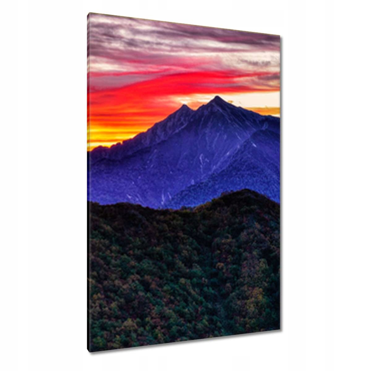 Obrazy 80x120 Horská krajina se západem