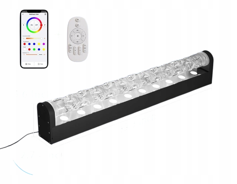 Tacahe nástěnné svítidlo Rgbw Dynamic Wave 100 cm s dálkovým ovládáním a aplikací Ambient