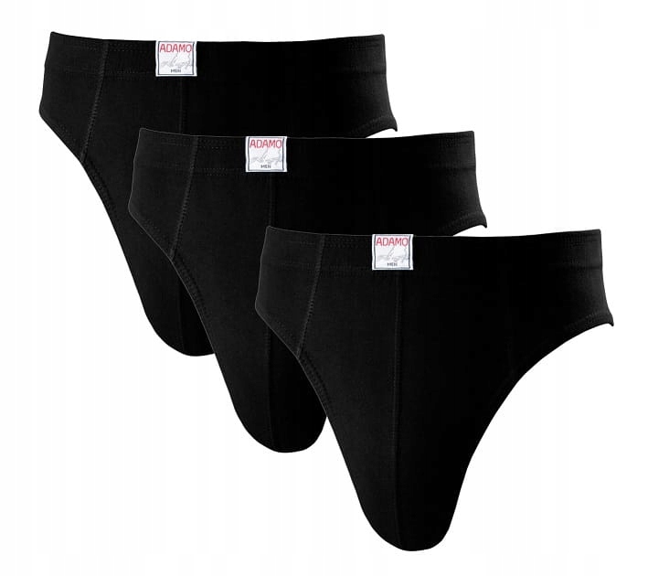 Velké pánské slipy černé 3-PAK 100% Bavlna Adamo