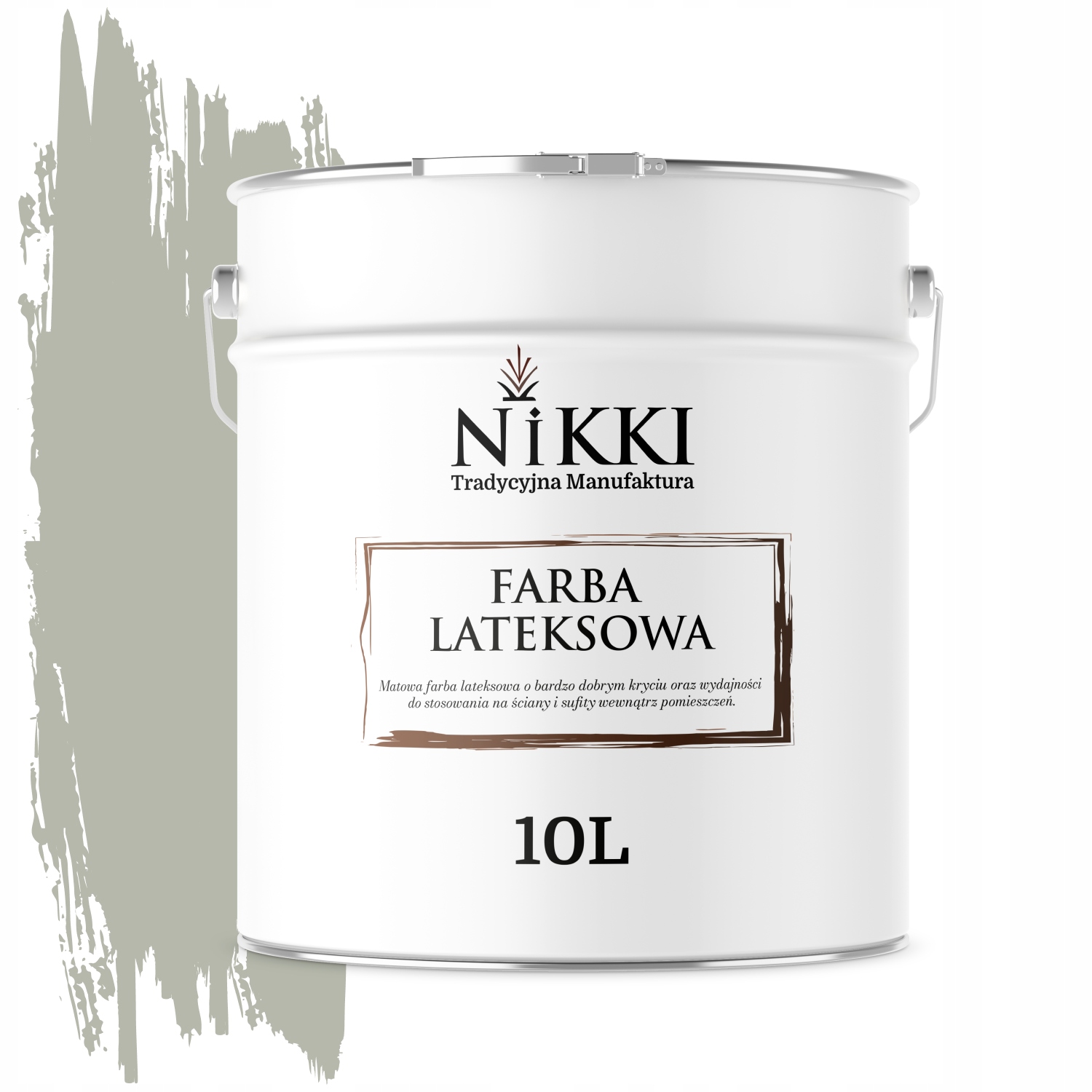 Latexová Farba Na Stenu Farba Khaki H1747 10L Hlboká Matná Na Steny Stropov