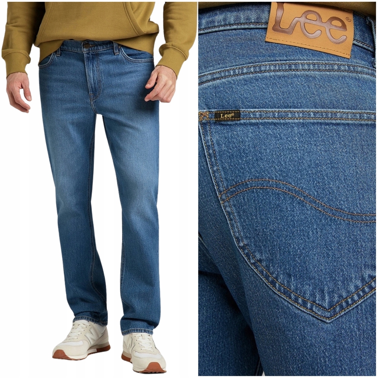 Lee West Relaxed Azure Blue Džíny rovné nohavice W30 L32