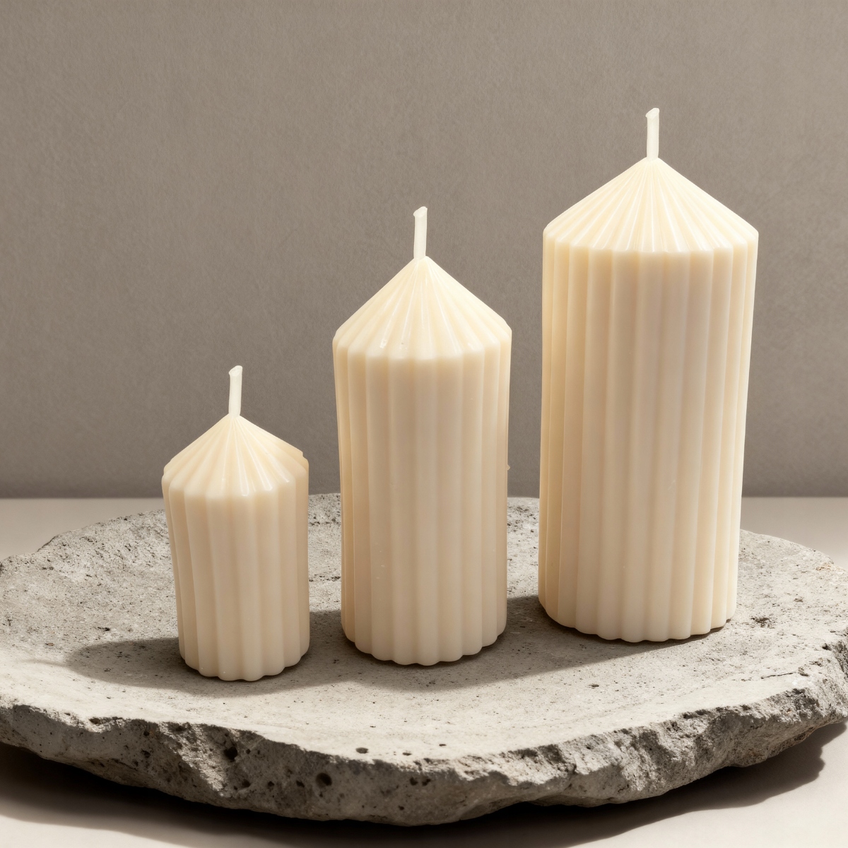 Sada ozdobných sójových svíček do obývacího pokoje Pillar Rome Collection Thick