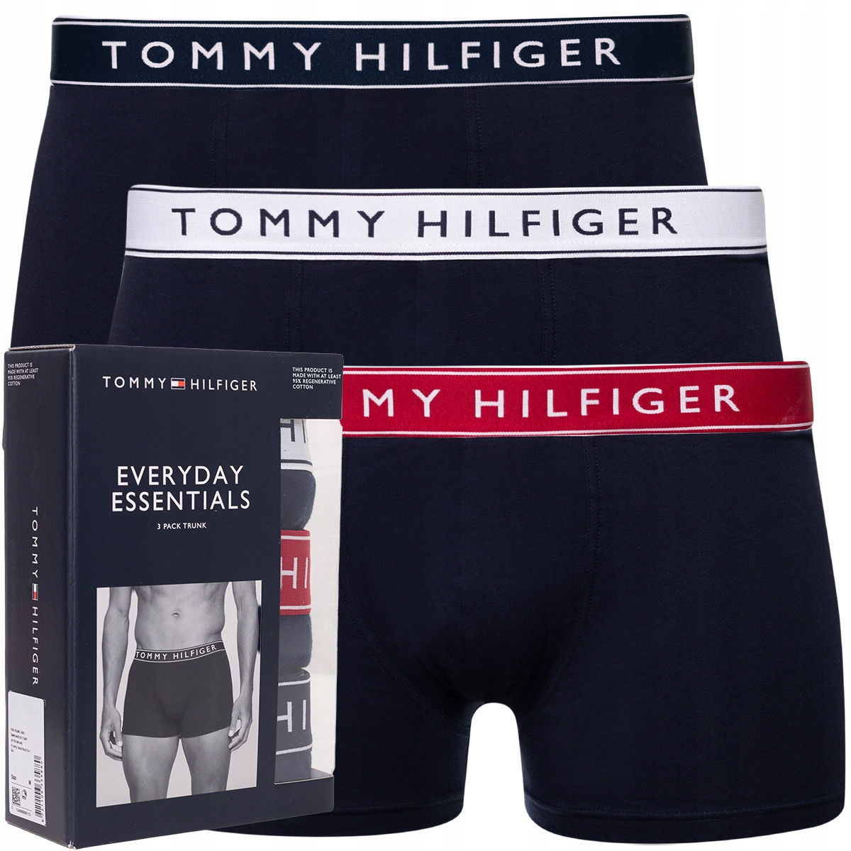 Tommy Hilfiger pánské boxerky 3-pack, tmavě modré, S