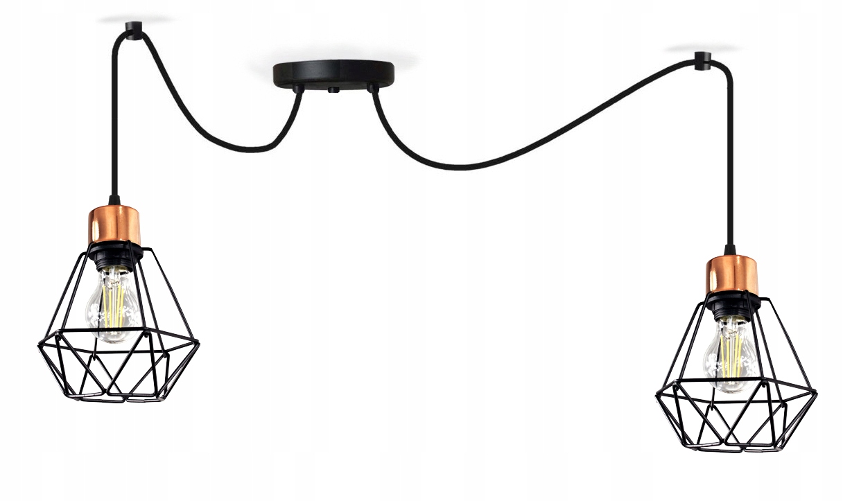 Lustr Závěsné Stropní Svítidlo Drátěná Led Loft