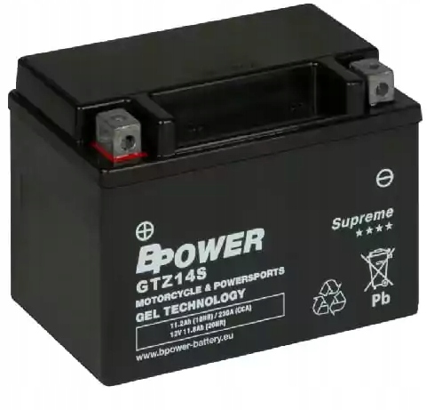 Akumulator Bpower Supreme 11,2Ah 230A 12V L+ GTZ14S Gel 150x88x110