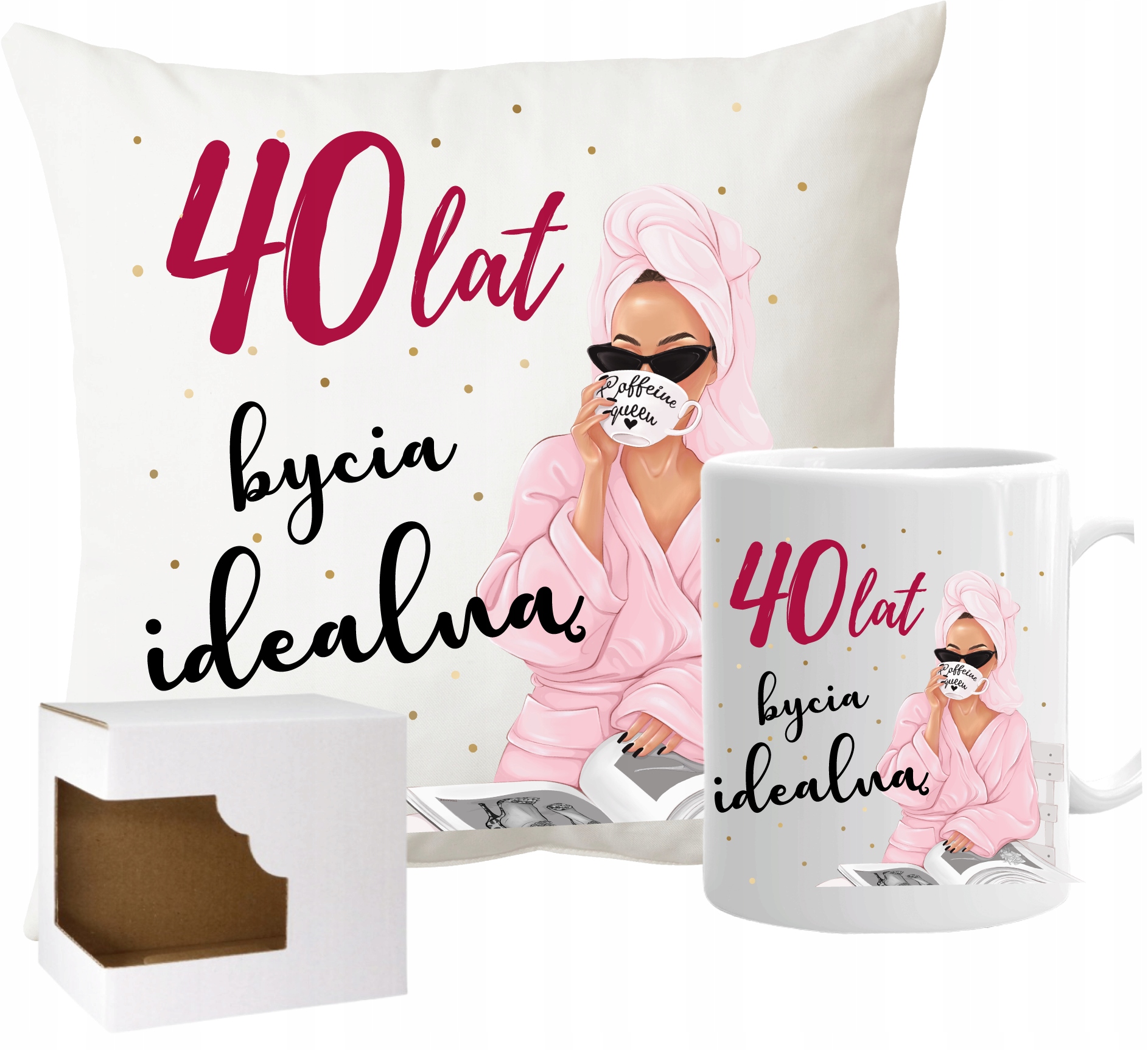 

Kubek Poduszka 40 te Urodziny kobieta