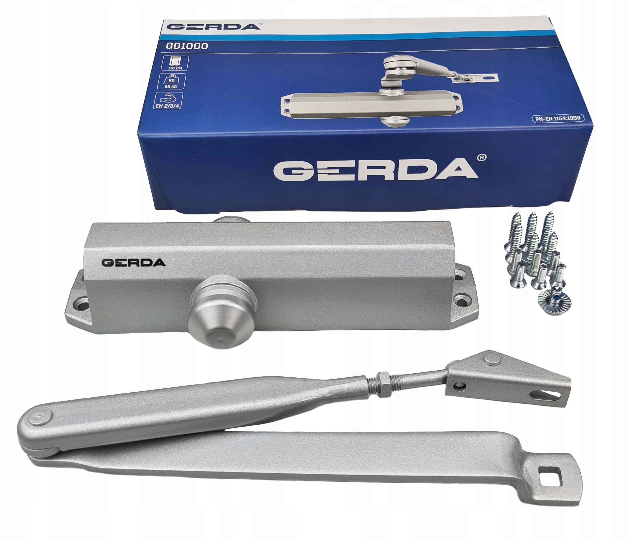 

Samozamykacz Drzwiowy Gerda GD1000 Srebrny 85 Kg