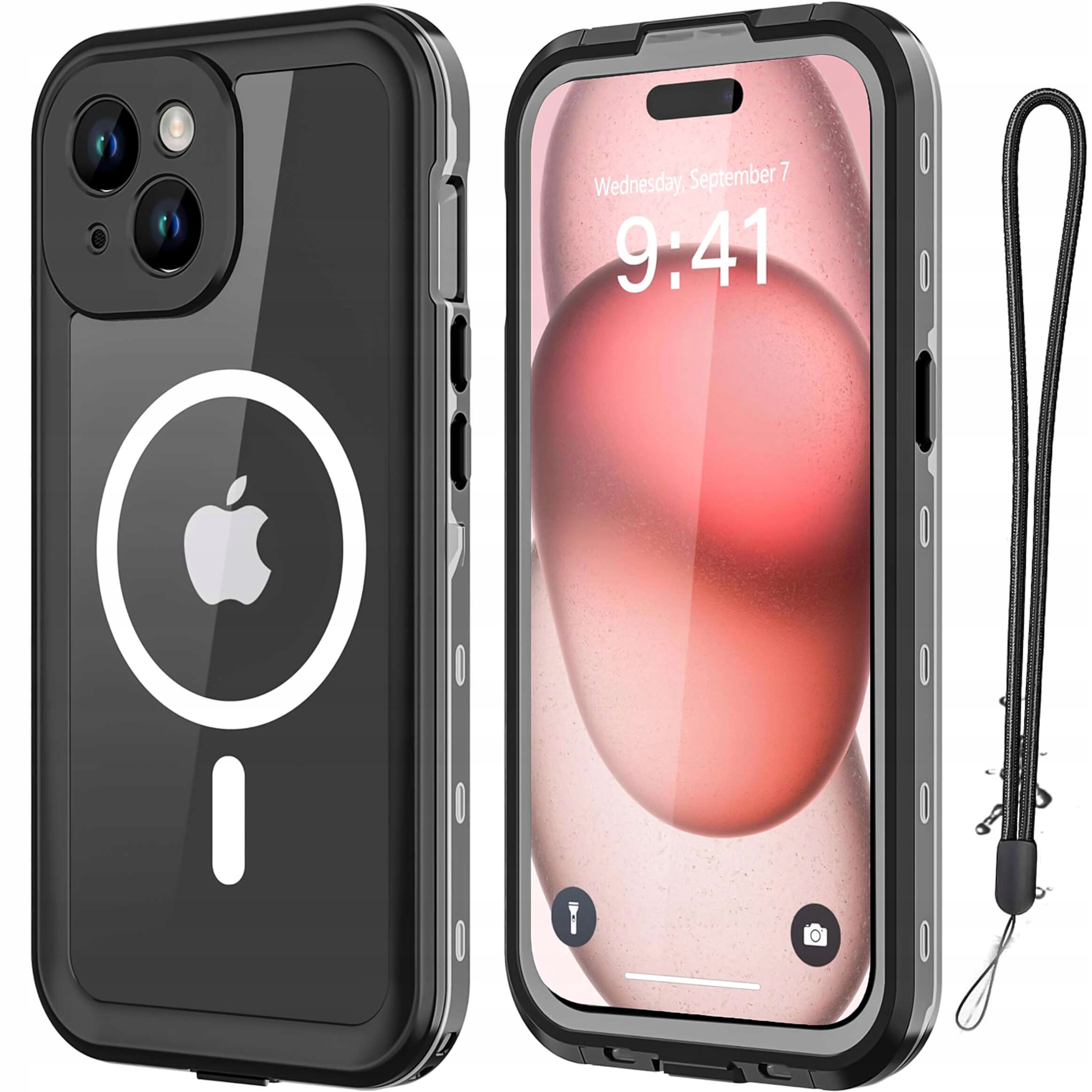 Pouzdro pro iPhone 15 Plus obal Mag Safe Case IP68 pancéřované vodotěsné