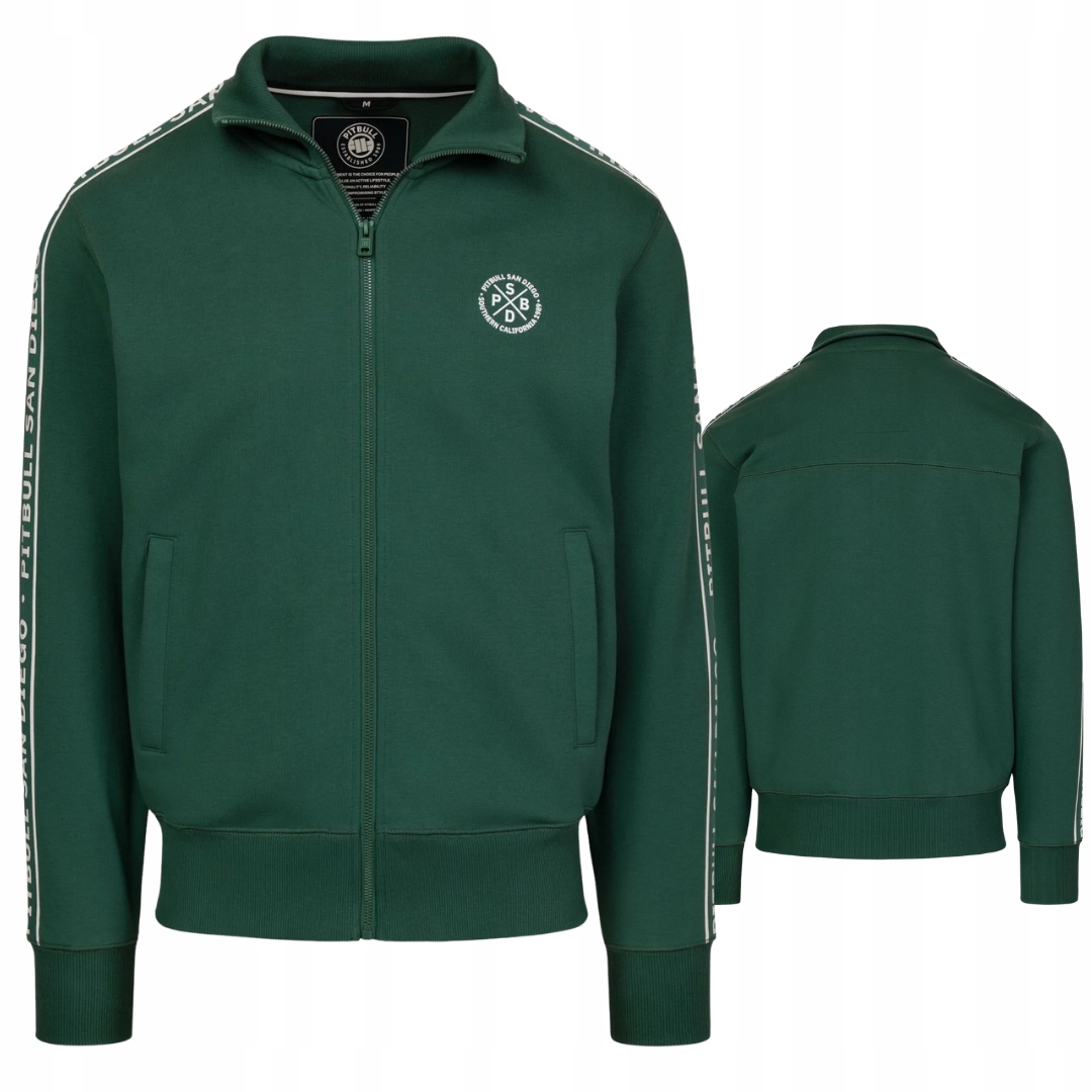 Pitbull West Coast Pánská Rozepínací Mikina Nexus Bottle Green Zelená XL