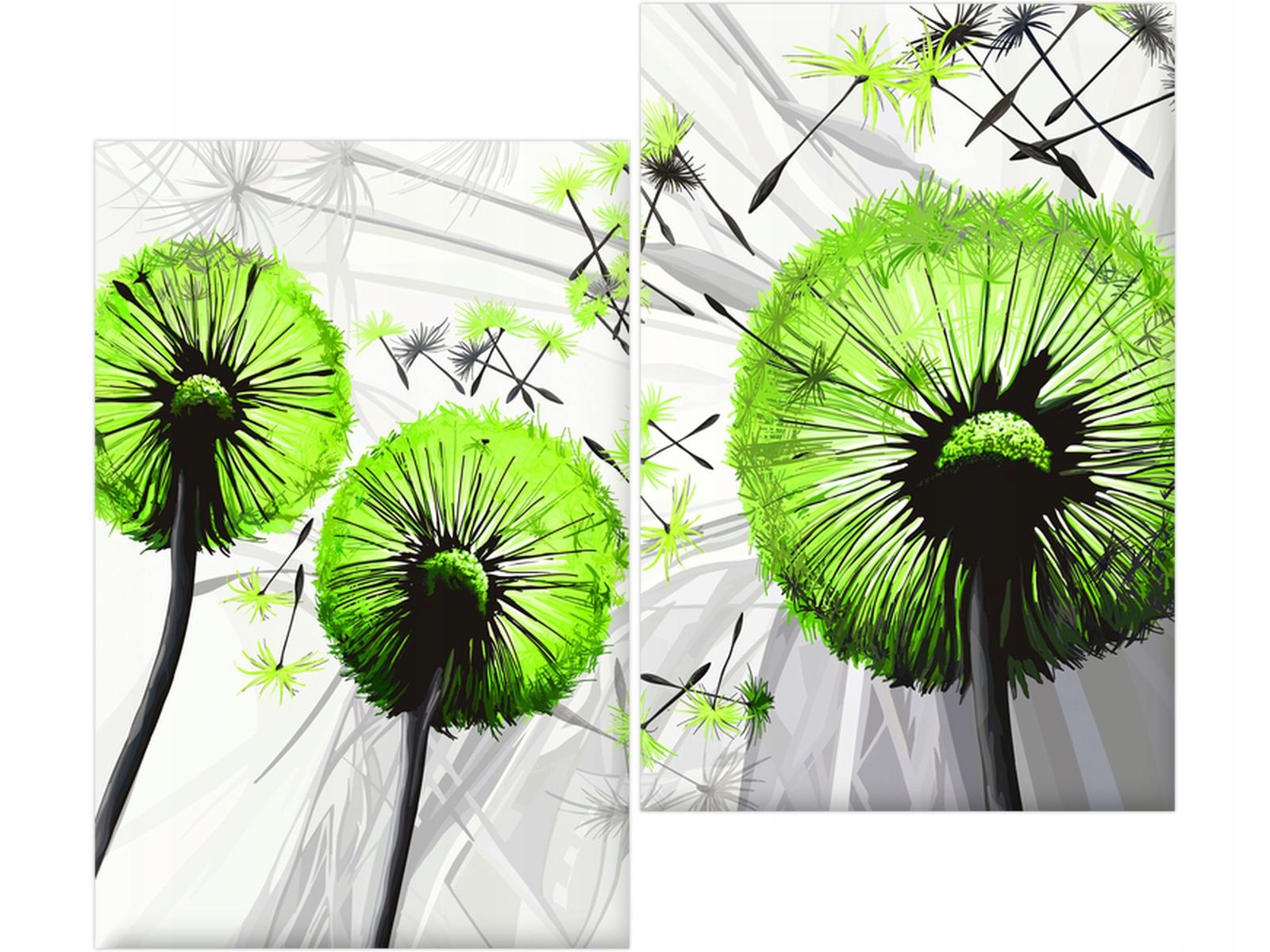 

Obraz drukowany Dmuchawce w kolorze limonki prezen