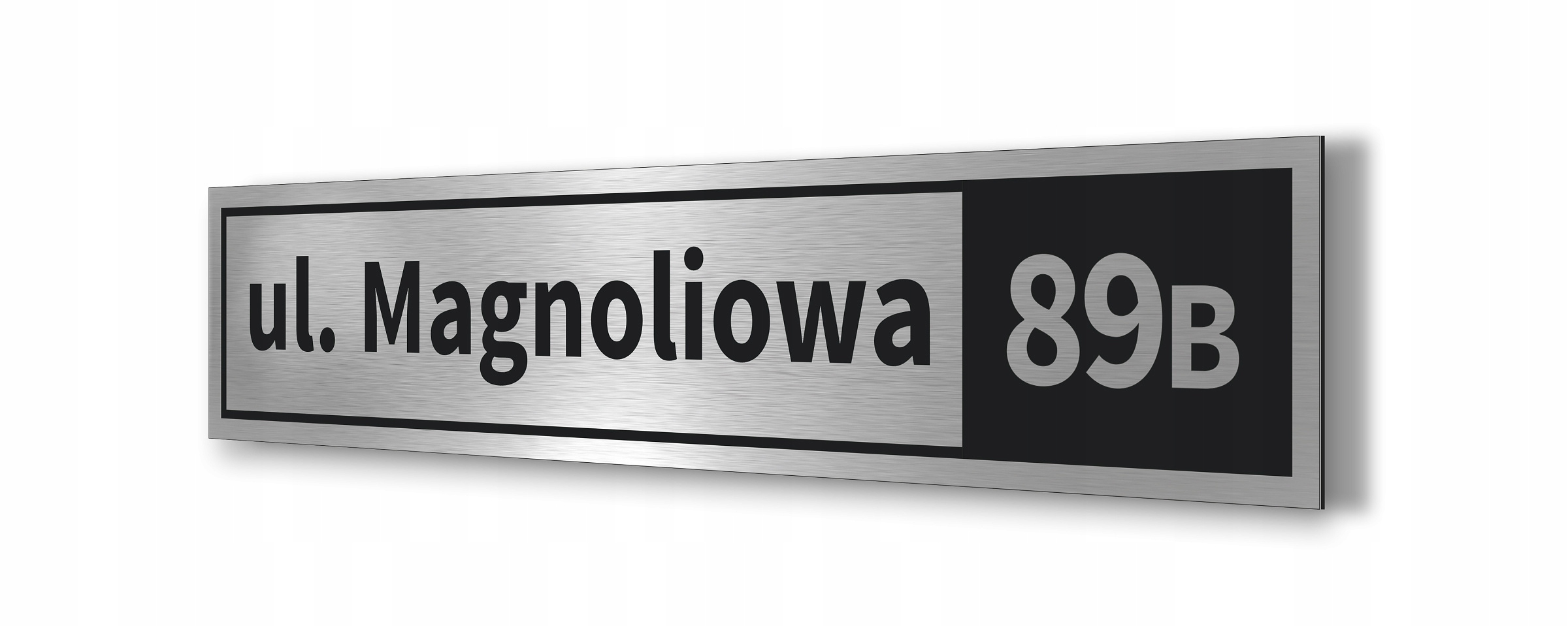 Tabliczka tablica ADRESOWA ALUMINIUM Nr domu 12x60