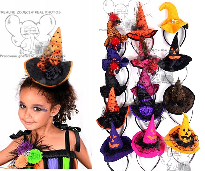 kapelusz CZAROWNICY HALLOWEEN POMARAŃCZ WARKOCZE Marka inna marka