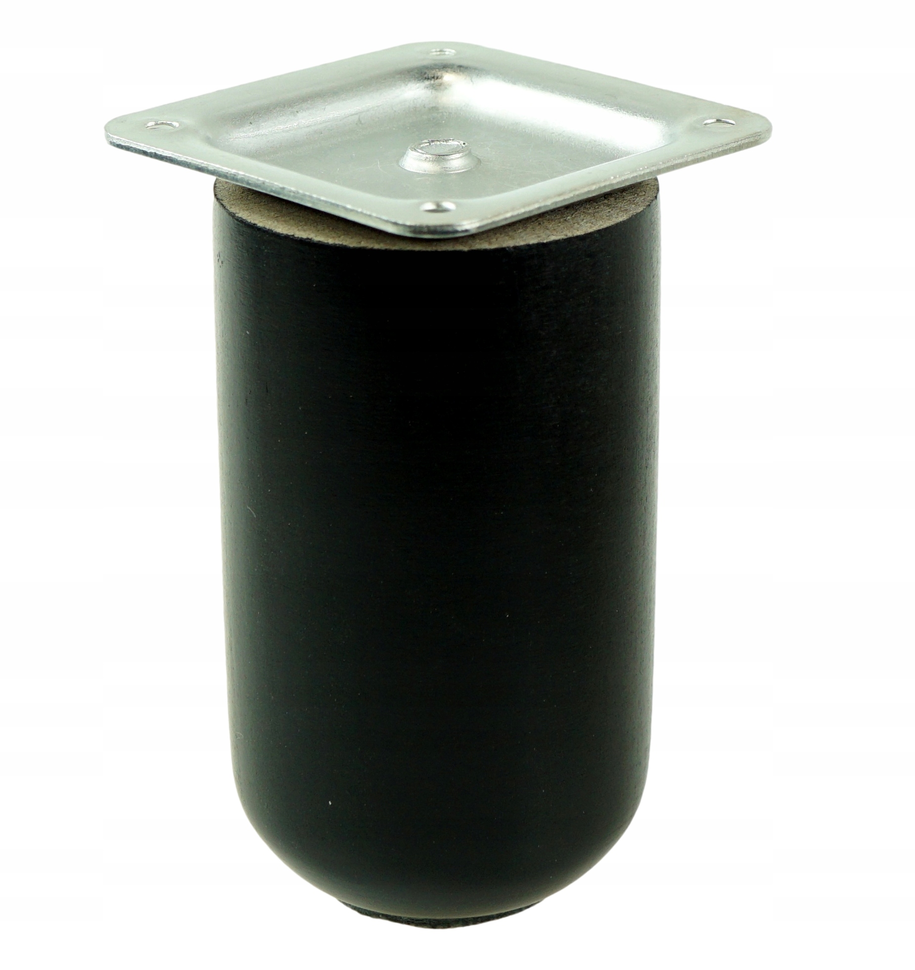 

Nóżka bukowa duży walec U czarna 15 cm z blachą