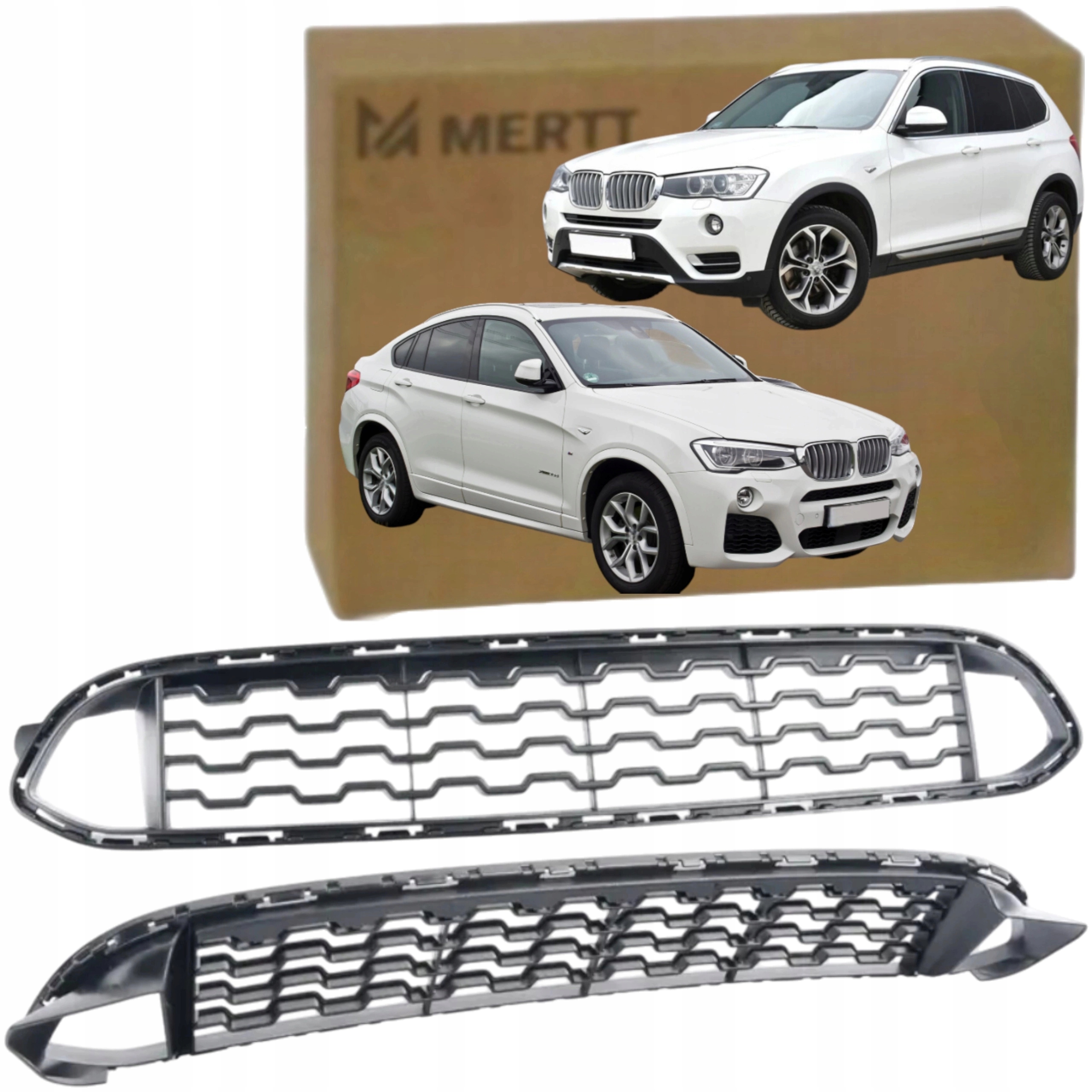 Bmw X3 F25 X4 F26 Mřížka Atrapa Nárazníku Přední M Balíček Střední Dolní