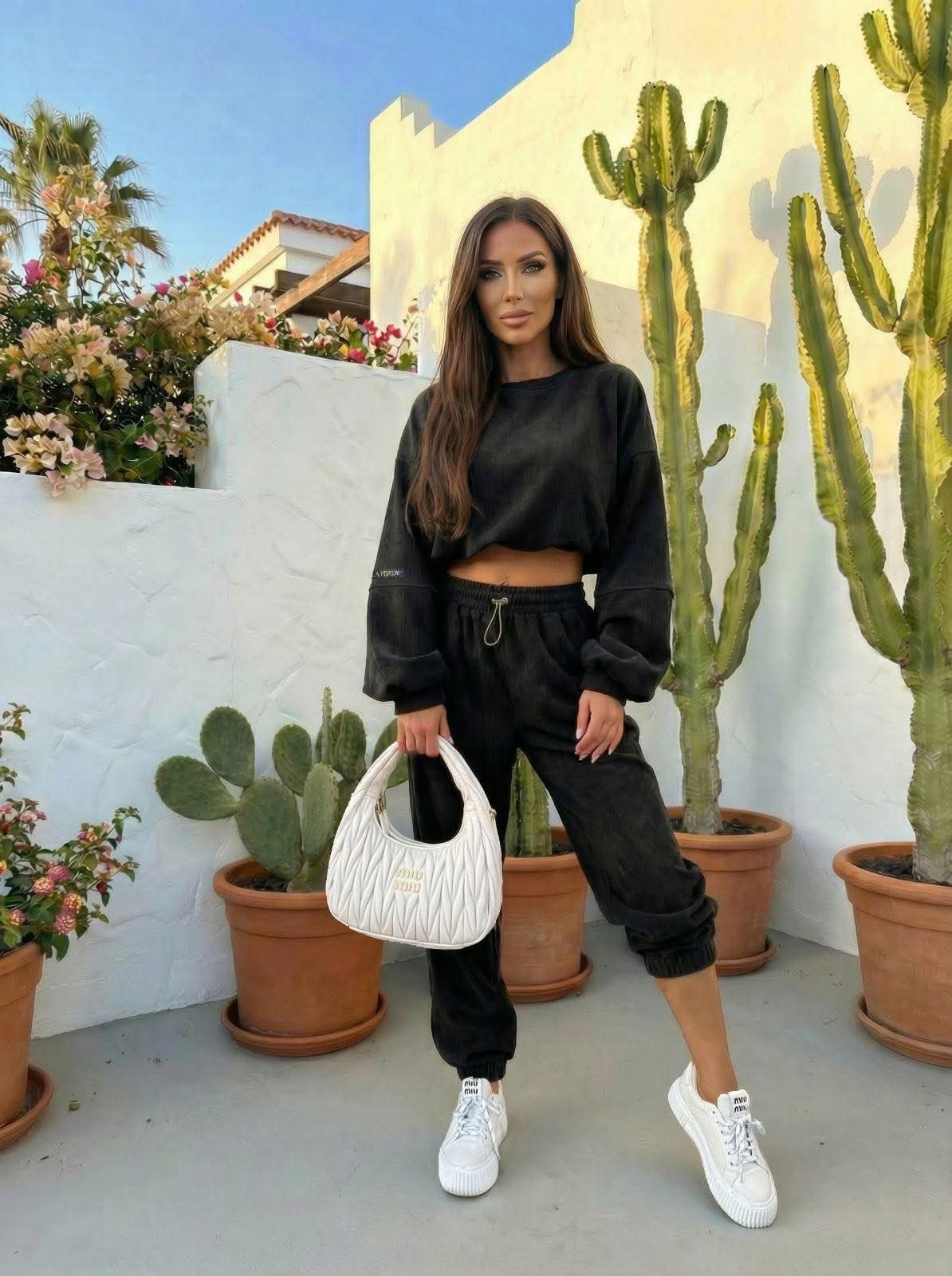 Teplákovka dámský La Perla černý Oversize Mikina prémiové Tepláky M