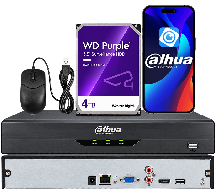 Ip rekordér Dahua NVR4108HS-EI WizSense Analytika Aplikace Dmss 4TB