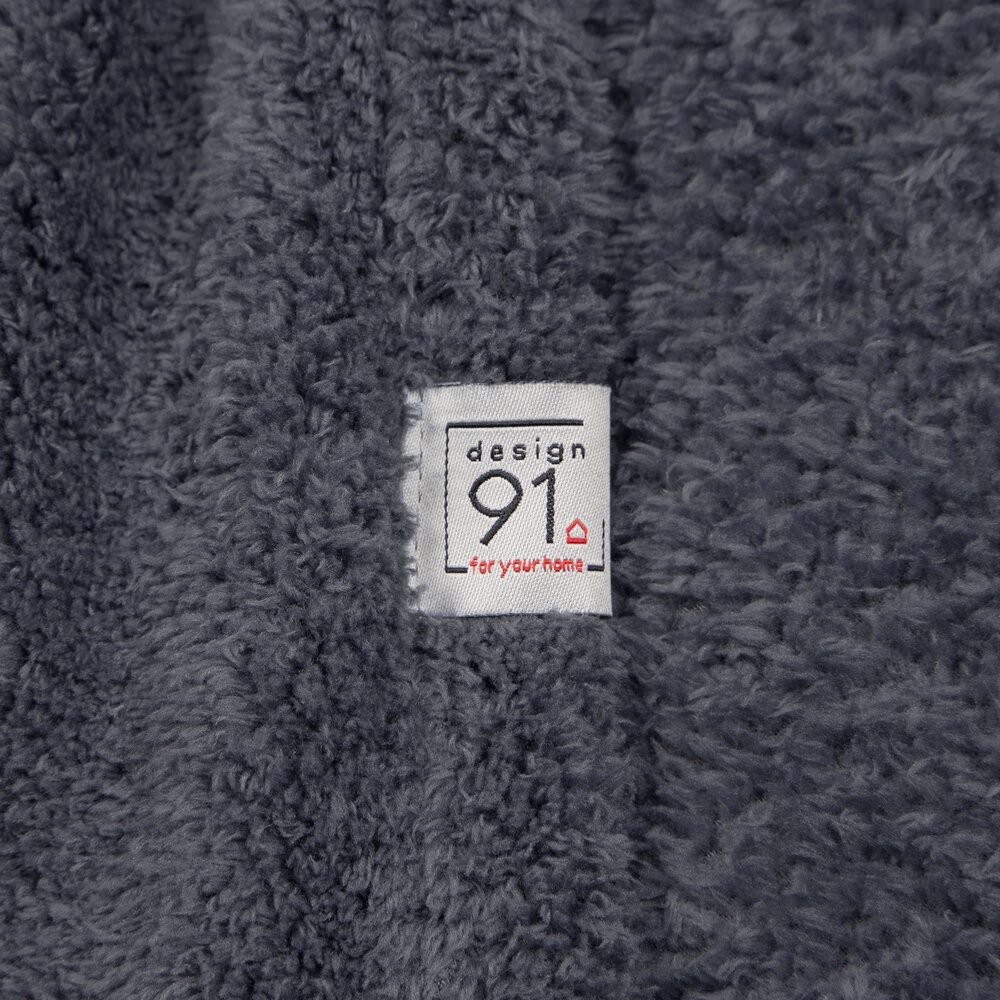 Deka přehoz na postel pléd Lori ocelová 200x220 fleecová teplá měkká