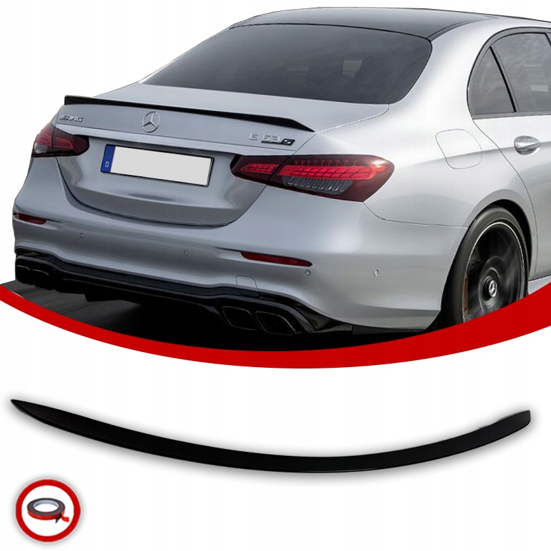 Mercedes W213 Spoiler Zadní Krytka E63S Vzhled Černý Lesk