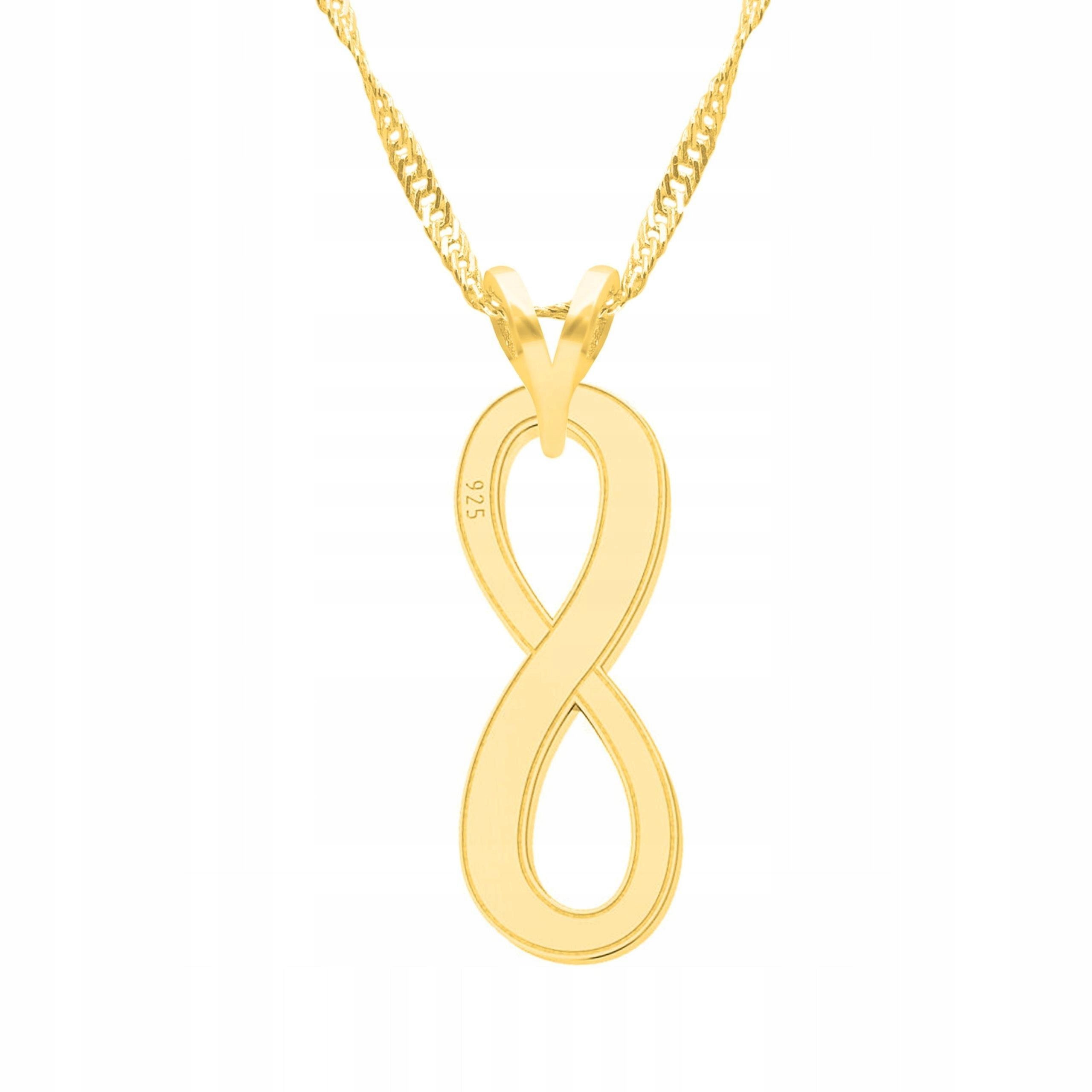 Zlatý náhrdelník se znamením nekonečna Forever Infinity Stříbro 925