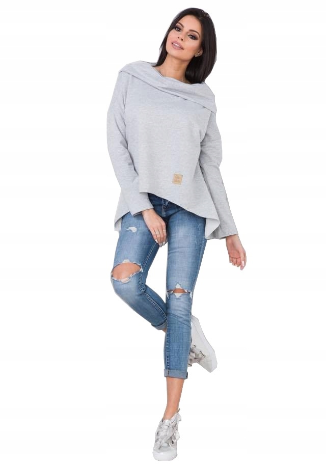 

Asymetryczna Tunika Bluza Sukienka Komin Kaptur XL