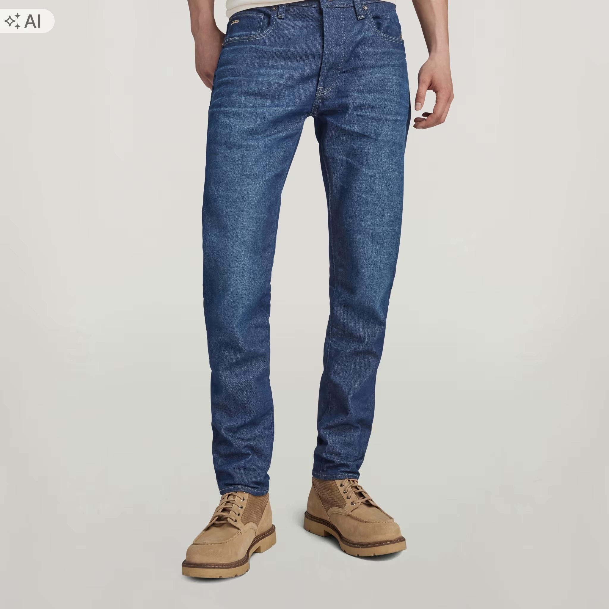 G-star Raw Pánské Džíny Jednoduché Modré S Oděrkami 30/32 7DA