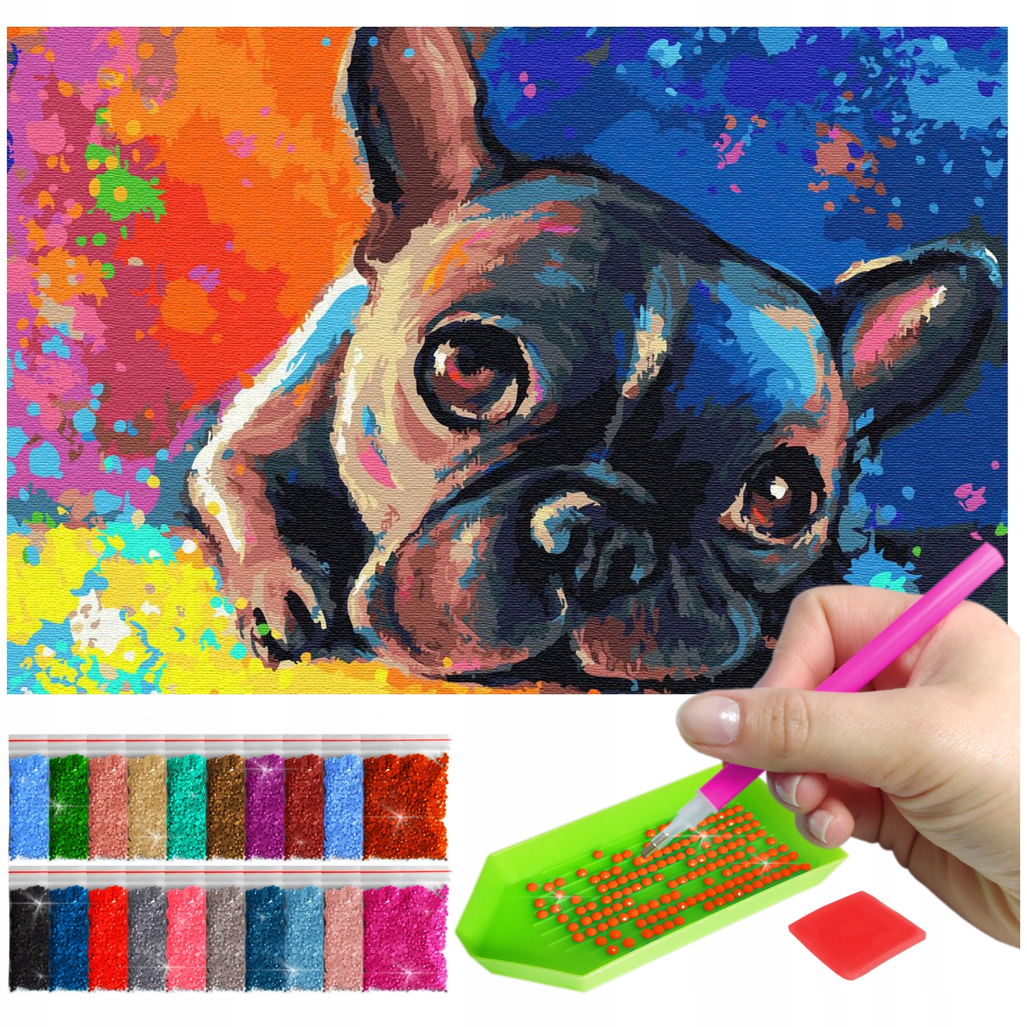 Haft Diamentový Velký 60x40cm Diamond Painting Mozaika Diamentové Příslušenství