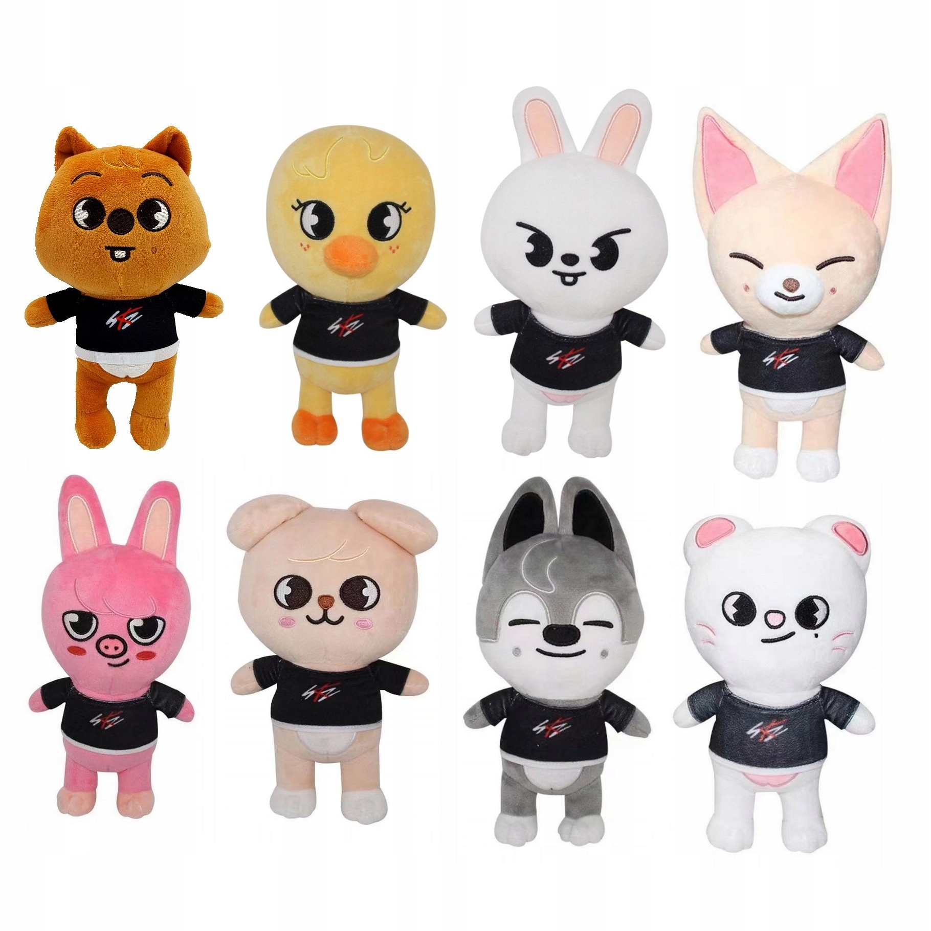 Skzoo 8 szt. Maskotki Stray Kids Zestaw Kolekcja Pluszak Maskotka Kpop x8