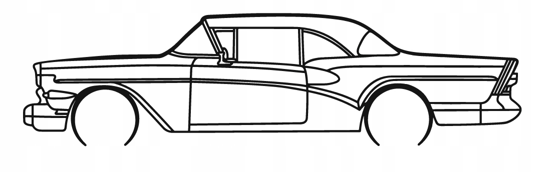 nástěnná dekorace Obraz Auto Buick Riviera Detailed 1957