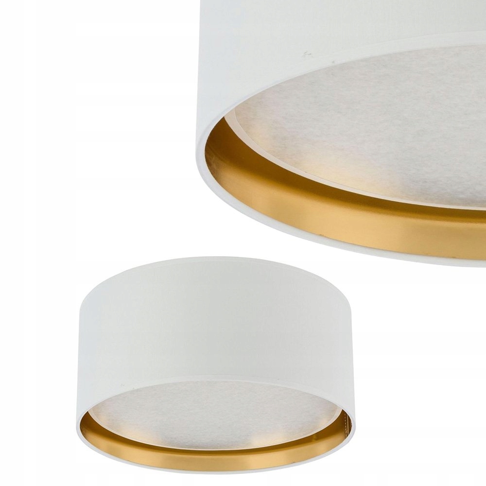 Moderná stropná lampa Biela Zlatá Kov Objímka 45 cm Bilbao Tk Lighting