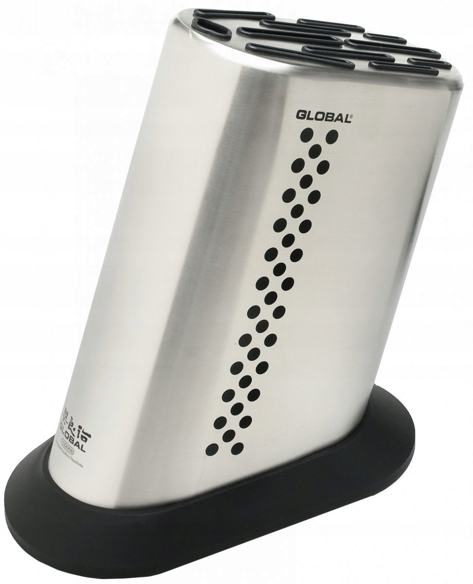 Blok Na Nože Global G-835BD na 10 nožů tečkovaný Šedý ocelový