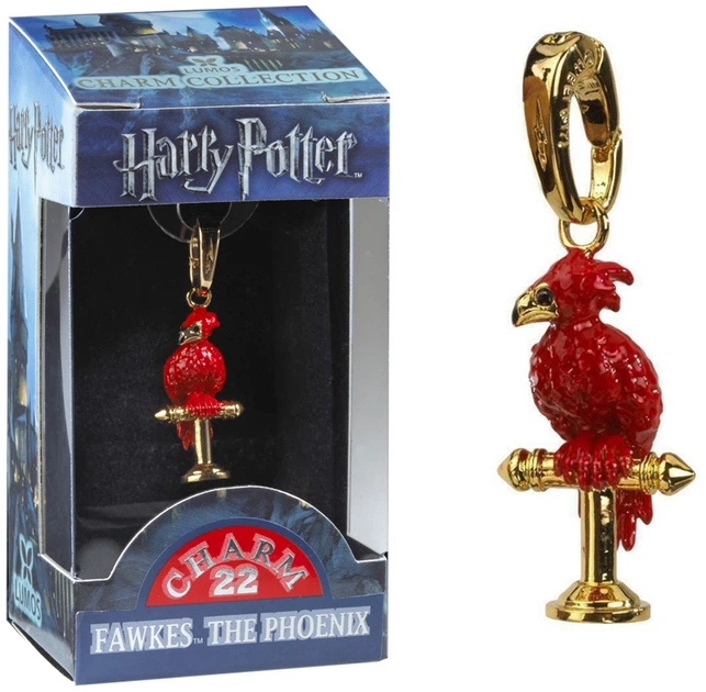 Charm Přívěsek Lumos Fénix Fawkes Harry Potter Pozlacený Licencií 3 CM