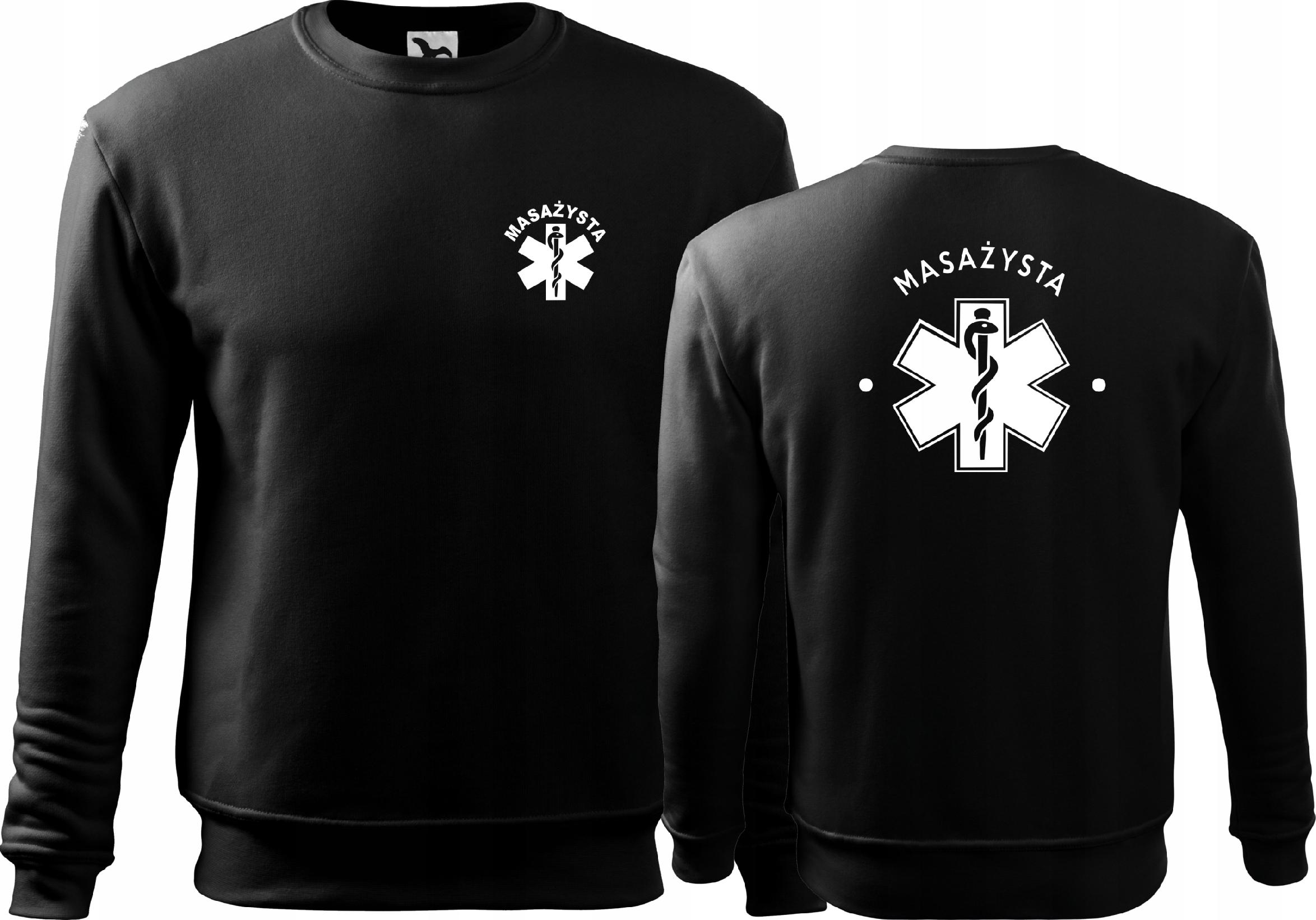 

Bluza medyczna męska z nadrukiem Masażysta r. S
