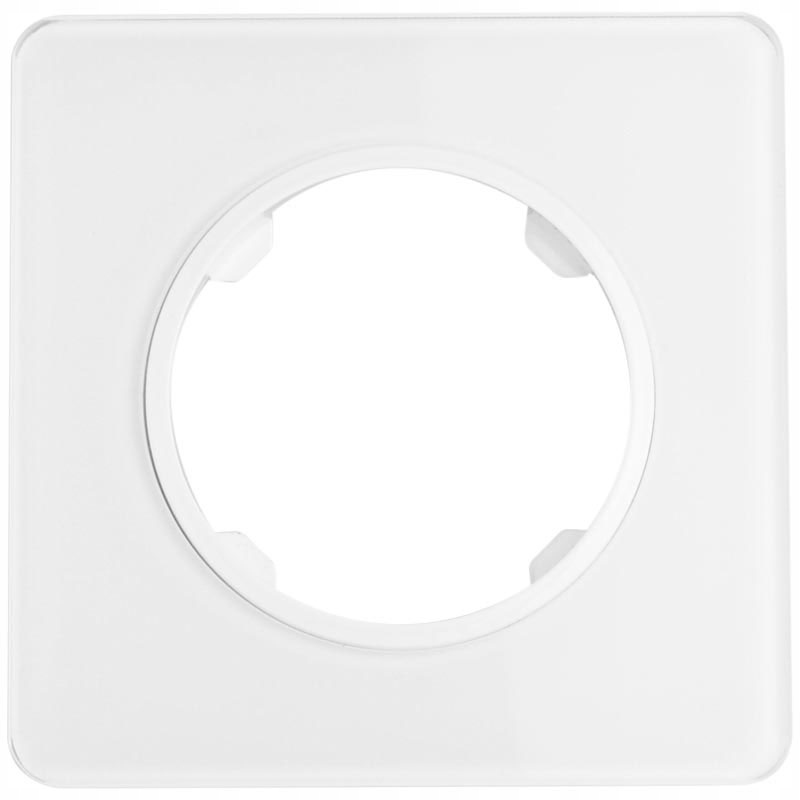 Ramka pojedyncza, szklana, biała, OVAL, Electromalt, OVA1001GW