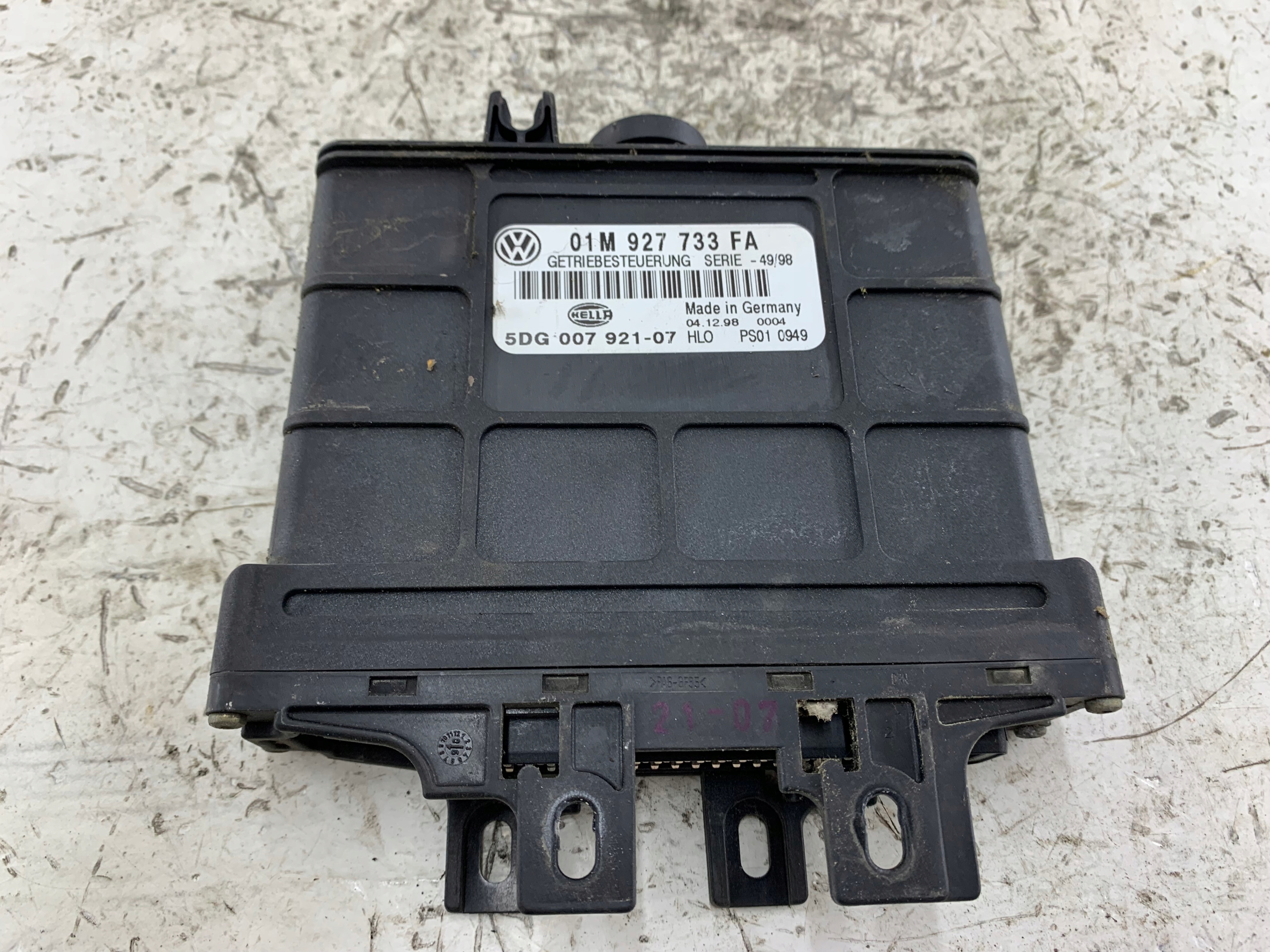 VW GOLF IV AUDI A3 8L 1.9 TDI control unit of the engine 01M927733FA