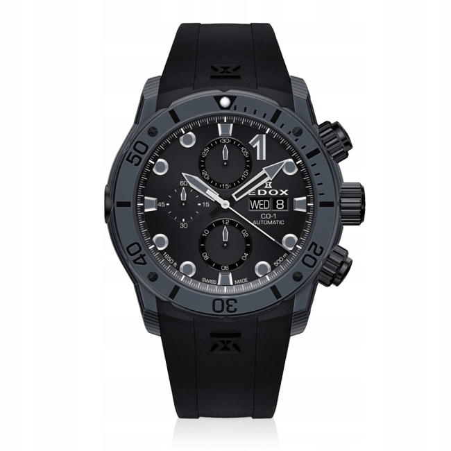 Edox CO-1 Carbon Chronograph Automatic 01125-CLNGN-NING 45mm 50ATM