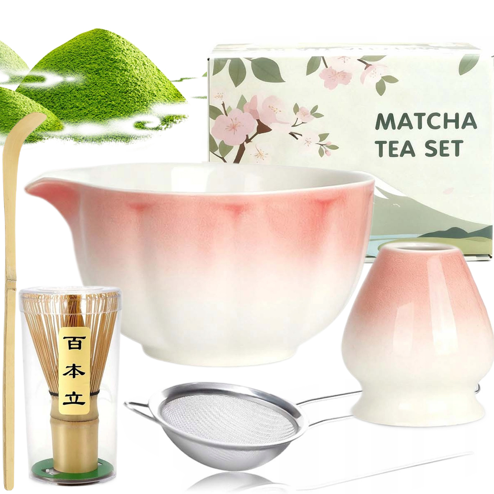 Levně Matcha Sada Na Čaj S Bambusovou Metlou A Bambusovou Metlou 5 Ks