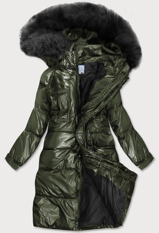 Metalická Bunda S Kapucí 8295 Khaki S (36)