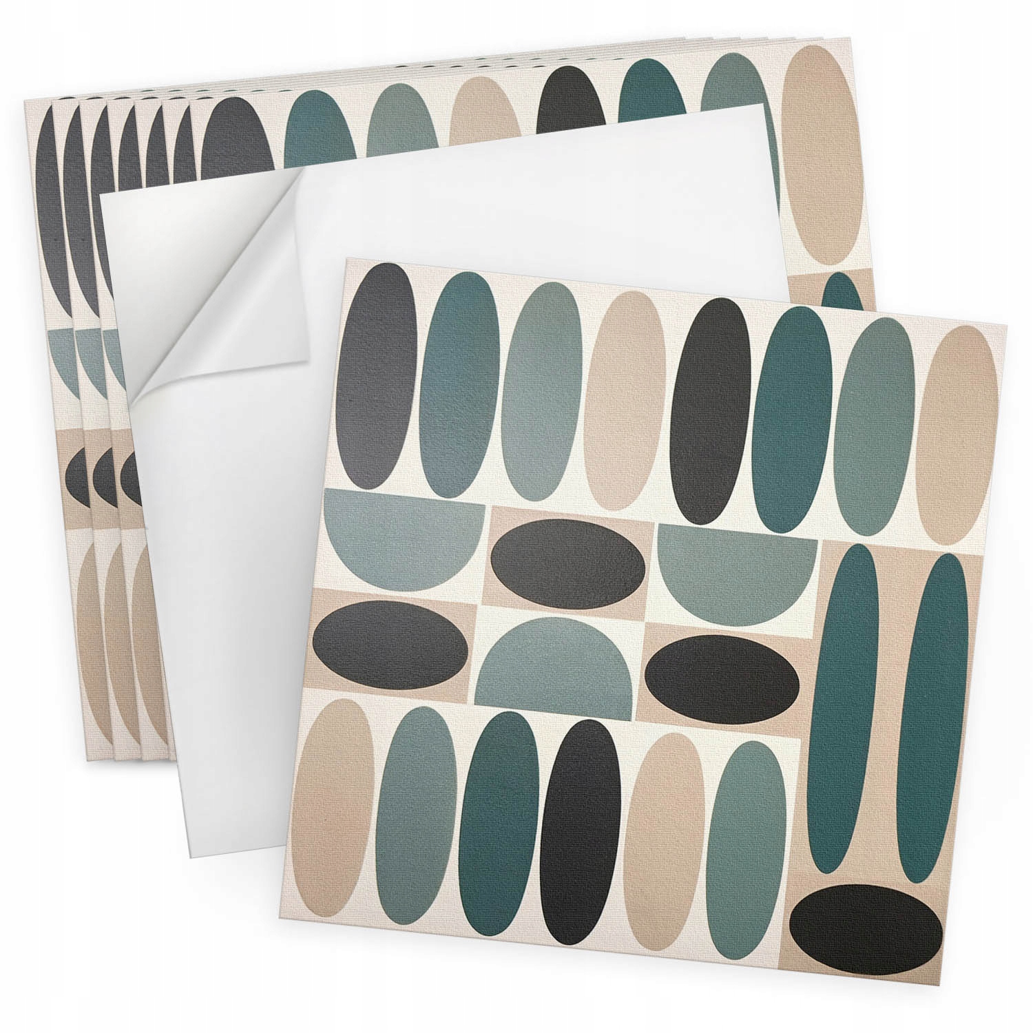 Balíček Pvc vinylových dlaždic 9 ks 30x30 cm Vzor oválných tvarů