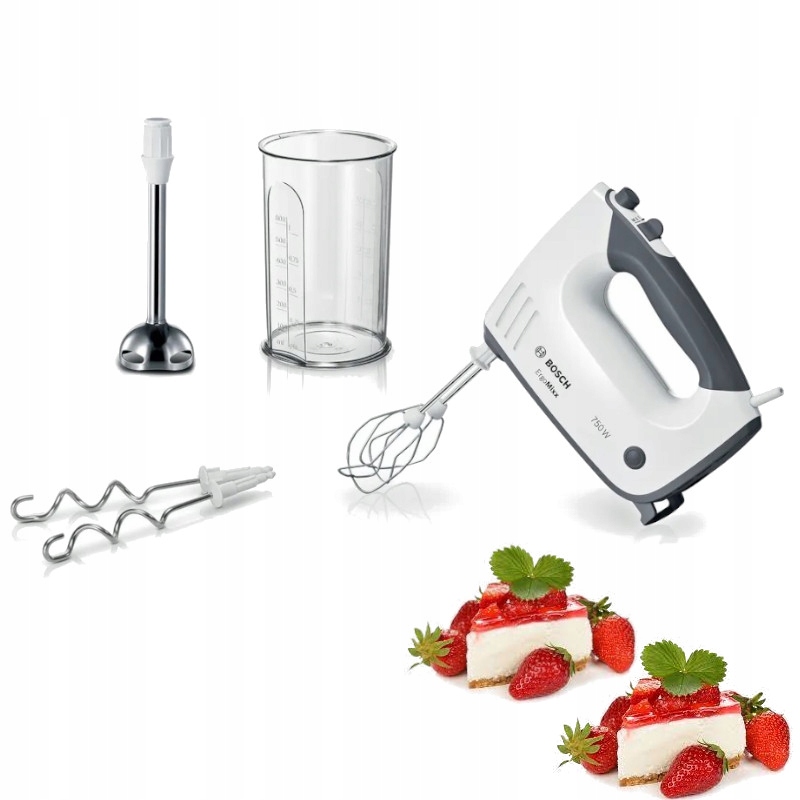 Bosch Ruční mixér Kuchyňský robot 750W ErgoMixx MFQ37470 Hrnek Blender