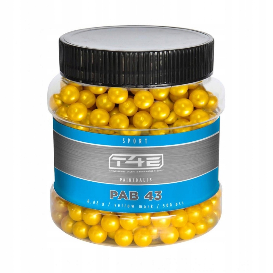 Kule znakujące Umarex T4E Sport Pab PaintBalls z żółtą farbą .43 500 szt.