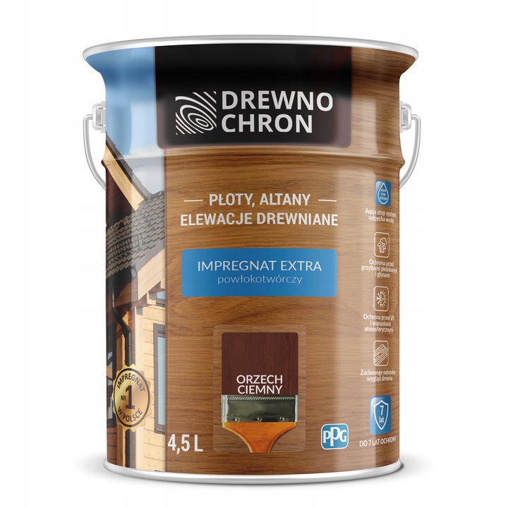 

Drewnochron Impregnat Extra 4,5L Orzech Ciemny