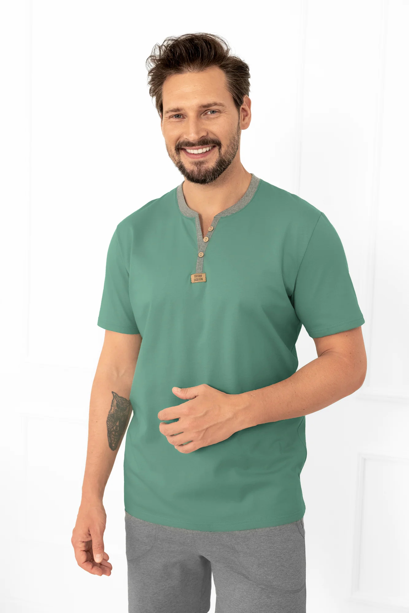 Julius pánské pyžamo s krátkým rukávem, krátké kalhoty, velikost L