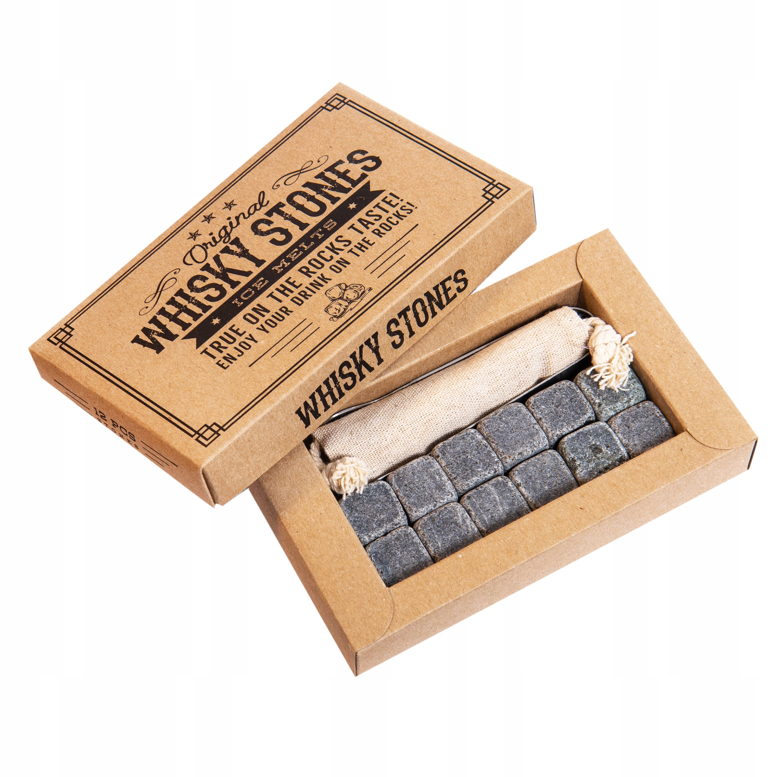 KAMIENIE LODOWE KAMIENNE KOSTKI WHISKY STONES