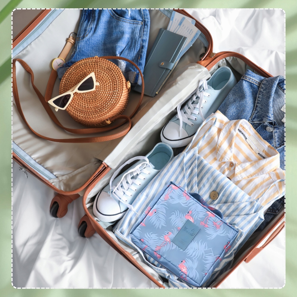 Kuferek kosmetyczka wodoodporna torebka organizer na kosmetyki podróżny Wzór dominujący bez wzoru