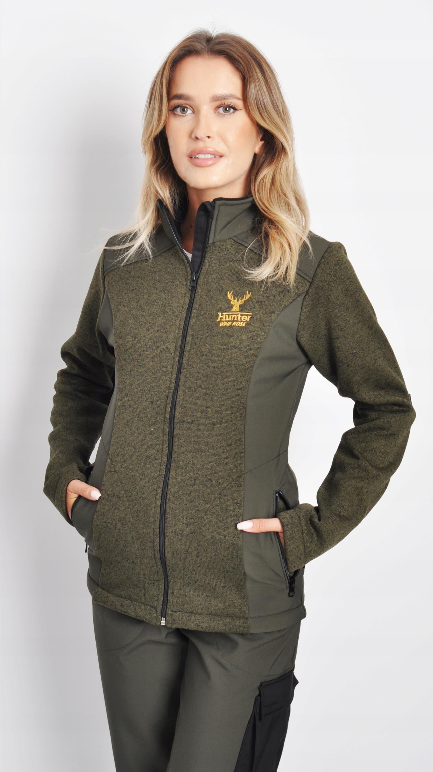 Mikina Dámská Lovecká Olivová/khaki -330 g/m2- M