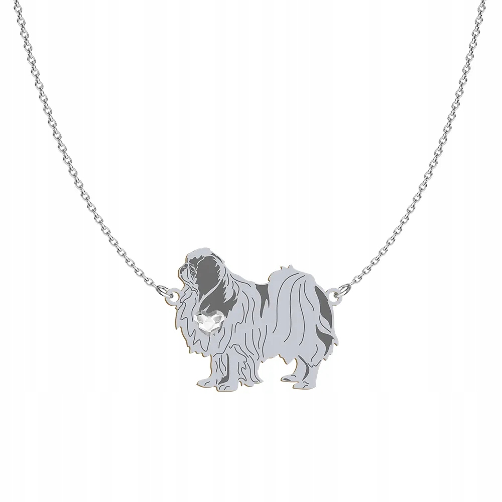 Stříbrný náhrdelník s čínským psem Japonský 925 Šperky Žena Gravírování Bonus
