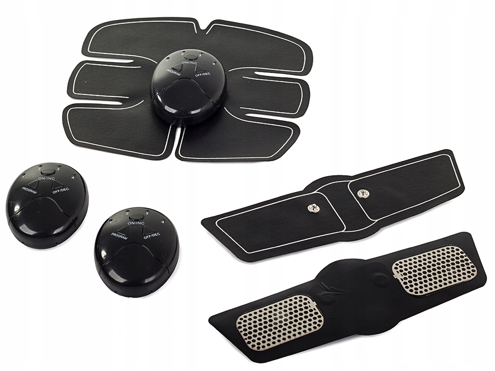 ELEKTROSTYMULATOR MIĘŚNI BRZUCHA RAMION UD EMS Kolor dominujący czarny