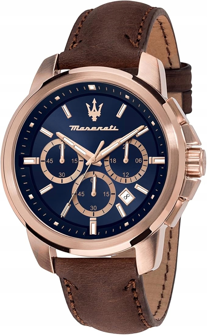 Maserati Pánské hodinky analogový kožený náramek 44 mm R8871621040